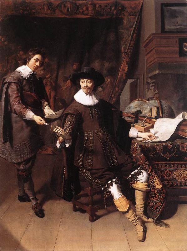 KEYSER, Thomas de Constantijn Huygens and his Clerk g Germany oil painting art